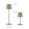 Leuchten Direkt Lampe à poser BOTERIA, LED verte orientable, 3000 Kelvin blanc chaud
