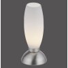 Paul Neuhaus Lampe à poser JOY avec abat-jour galbé blanc, 3000 Kelvin blanc chaud