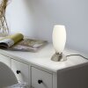 Paul Neuhaus Lampe à poser JOY avec abat-jour galbé blanc, 3000 Kelvin blanc chaud