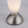 Paul Neuhaus Lampe à poser JOY avec abat-jour galbé blanc, 3000 Kelvin blanc chaud