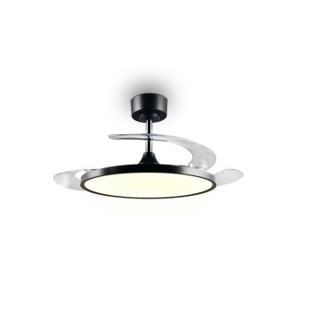 Reality LED ventilateur de plafond lumineux Kasfjord, blanc réglable 2700-6500 Kelvin