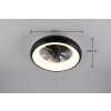 Reality Ventilateur de plafond lumineux Muonio rond, blanc réglable 2700-6500 Kelvin