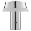 Brilliant Lampe à poser moderne Kinich LED, abat-jour évasé blanc, 2700 Kelvin blanc chaud