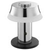 Brilliant Lampe à poser moderne Kinich LED, abat-jour évasé blanc, 2700 Kelvin blanc chaud