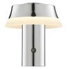 Brilliant Lampe à poser moderne Kinich LED, abat-jour évasé blanc, 2700 Kelvin blanc chaud