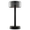 Brilliant lampe à poser Razor, abat-jour cylindrique noir, LED 2700 Kelvin blanc chaud