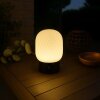 Brilliant Lampe à poser LED RGB Sarastro, abat-jour blanc losangé, 2700 Kelvin blanc chaud