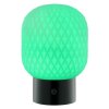 Brilliant Lampe à poser LED RGB Sarastro, abat-jour blanc losangé, 2700 Kelvin blanc chaud
