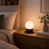 Brilliant LED Lampe à poser Dori, sphère blanche, blanc chaud 2700 Kelvin, variateur inclus