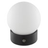Brilliant LED Lampe à poser Dori, sphère blanche, blanc chaud 2700 Kelvin, variateur inclus