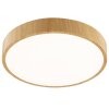 Brilliant Leuchten, plafonnier LED Teranon rond, ton bois clair, 3000 Kelvin blanc chaud