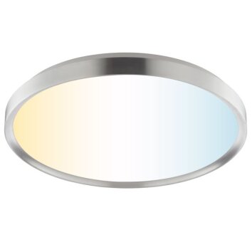 Brilliant plafonnier LED rond et plat Fancia, blanc réglable 3000-6500 Kelvin