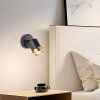 Brilliant Leuchten spot mural orientable Covelo, bague dorée, 3000 Kelvin blanc chaud