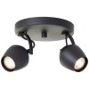 Brilliant spot de plafond double Vertino, têtes coniques mobiles, 3000 Kelvin blanc chaud