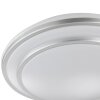 Brilliant plafonnier rond LED Luciano, blanc, neutre 4 000 Kelvin, reliefs concentriques