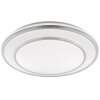 Brilliant Plafonnier Luciano LED, rond et plat à surface blanche, blanc neutre 4000 Kelvin