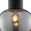 Brilliant Plafonnier Ligari moderne en forme de goutte avec abat-jour en verre fumé