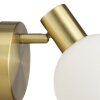 Brilliant Leuchten spot mural Cony orientable avec abat-jour rond en verre blanc