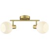 Brilliant Spot de plafond Cony, style campagne, avec 2 abat-jour blancs et têtes orientables