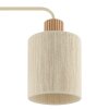 Brilliant Leuchten lampe de table bohème Arlo à bras arqué, abat-jour cylindrique beige