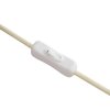 Brilliant Leuchten lampe de table bohème Arlo à bras arqué, abat-jour cylindrique beige