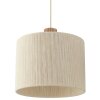 Brilliant Suspension Arlo au style bohème à 3 abat-jour cylindriques beiges en tissu
