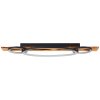 Brilliant plafonnier LED Pirus, 3 anneaux sur planche en bois foncé, mémoire, 3000 Kelvin