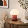 Brilliant lampe à poser LED Dupos, champignon rouge, blanc chaud 2700 Kelvin, dimmable