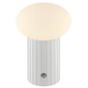 Brilliant Lampe à poser Venti, base cannelée blanche, LED blanc chaud 3000 Kelvin