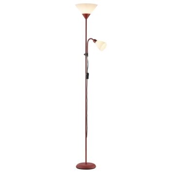 Brilliant lampadaire Spari éclairage vers le haut et liseuse latérale, pour un coin lecture