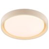 Brilliant Leuchten, plafonnier rond et plat à LED Sonora, beige, 3000 Kelvin blanc chaud