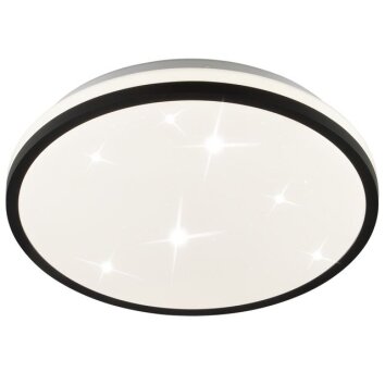 Brilliant plafonnier LED Taya à effet ciel étoilé, IP44, blanc réglable 2700-6500 Kelvin
