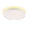 Brilliant Plafonnier LED Solistra, forme ronde, mémoire, blanc, 3000 Kelvin blanc chaud