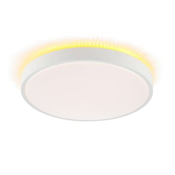 Brilliant Plafonnier LED Solistra, forme ronde, mémoire, blanc, 3000 Kelvin blanc chaud