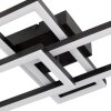 Brilliant Plafonnier LED Jorvic, cadres noirs croisés, 3000 Kelvin blanc chaud