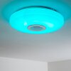 Plafonnier HEMLO LED Blanc, 1 lumière, Télécommandes, Changeur de couleurs