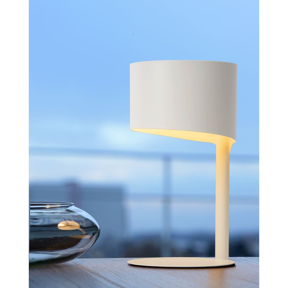 Lampe de table Lucide KNULLE Blanc, 1 lumière main product photo