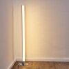 Lampadaire Flaut LED Chrome, 1 lumière, Télécommandes, Changeur de couleurs