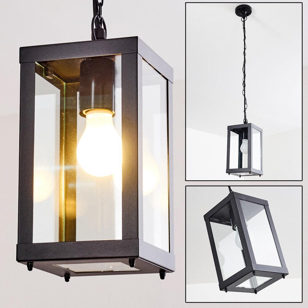 Suspension d'extérieur Caudry Noir, 1 lumière main product photo