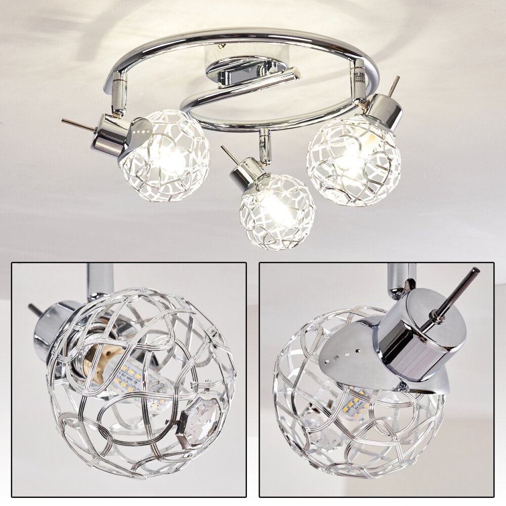 Plafonnier Kalipuro Chrome, 3 lumières main product photo