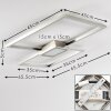 Plafonnier Narpes LED Nickel mat, 1 lumière