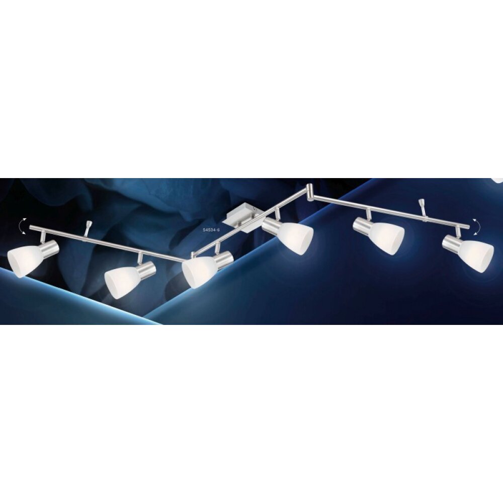 Spot Globo PARRY I Nickel mat, 6 lumières main product photo