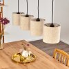 Suspension Shiburg Bois clair, 4 lumières