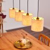 Suspension Shiburg Bois clair, 4 lumières