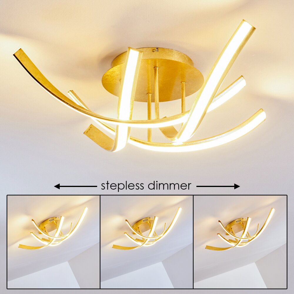 Plafonnier Aranu LED Or, 4 lumières main product photo