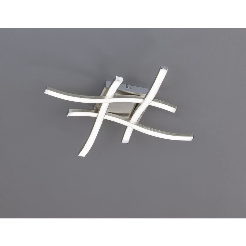 Plafonnier Reality ROUTE LED Nickel mat, 4 lumières main product photo