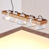 Suspension Oksbol Bois clair, Blanc, 5 lumières