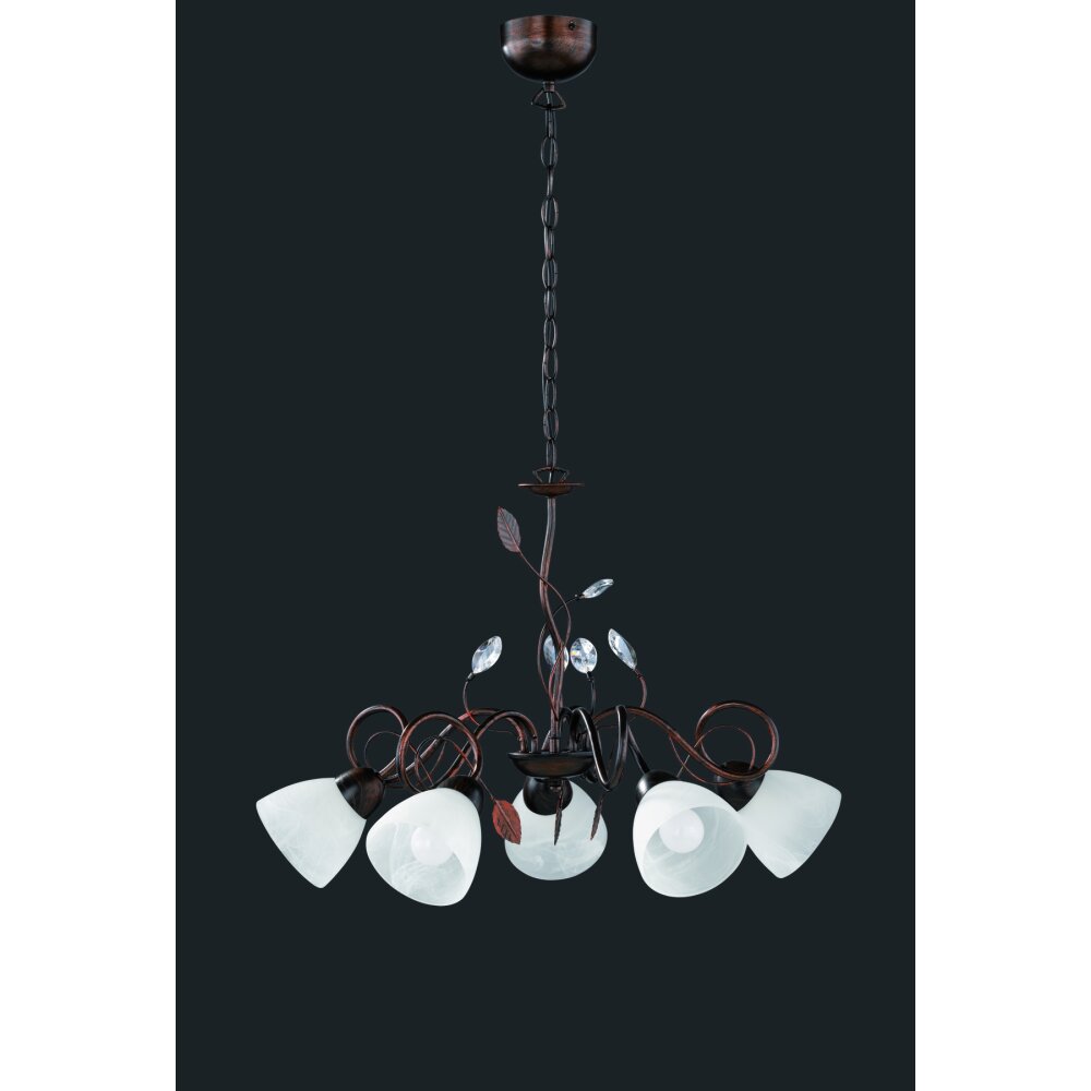 Suspension Trio-Leuchten Traditio Brun foncé, Rouille, 5 lumières main product photo