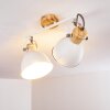 Plafonnier Banjul Bois clair, Blanc, 2 lumières Plafonnier Banjul Bois clair, Blanc, 2 lumières
