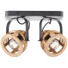 Spot de plafond Brilliant Matrix Wood Brun, Noir, 2 lumières